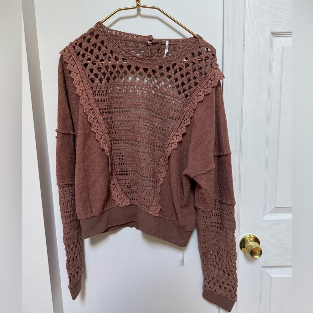 Free people open back sweater